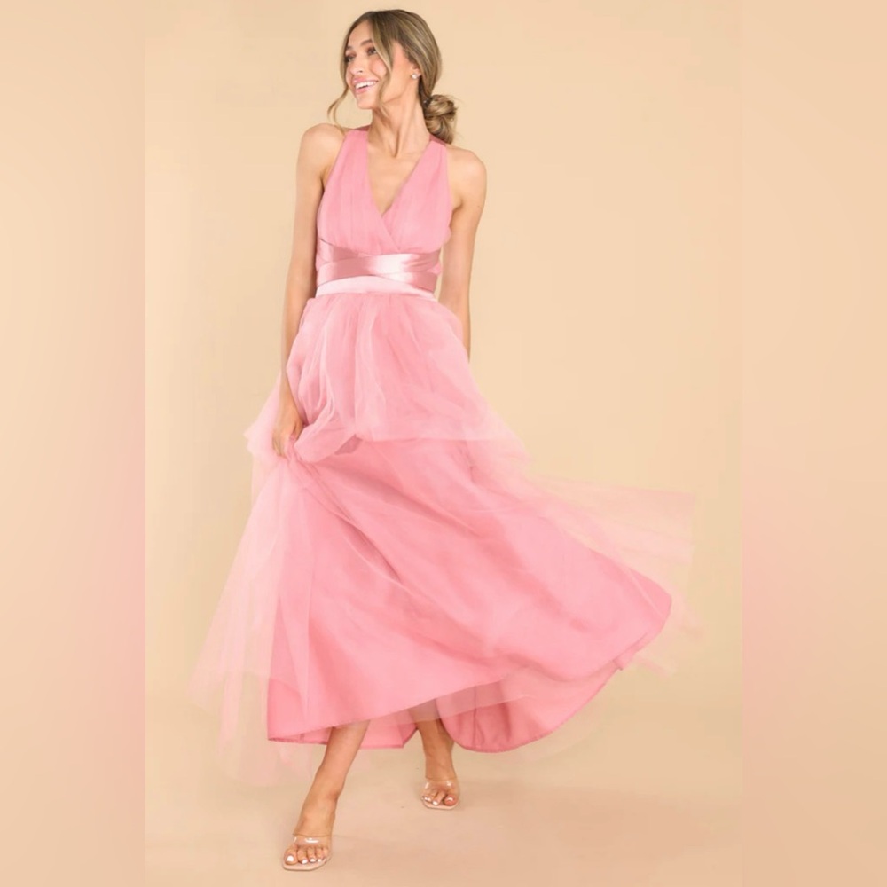 WICKED Glinda like-Dress! Red Dress Boutique Rose Maxi Tulle Dress